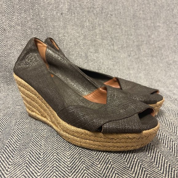 TORY BURCH - Peep Toe Espadrille - Picture 1 of 8
